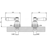 Abey Armando Vicario Provincial Lever Top Assemblies - Chrome, Brushed Nickel, Bronze